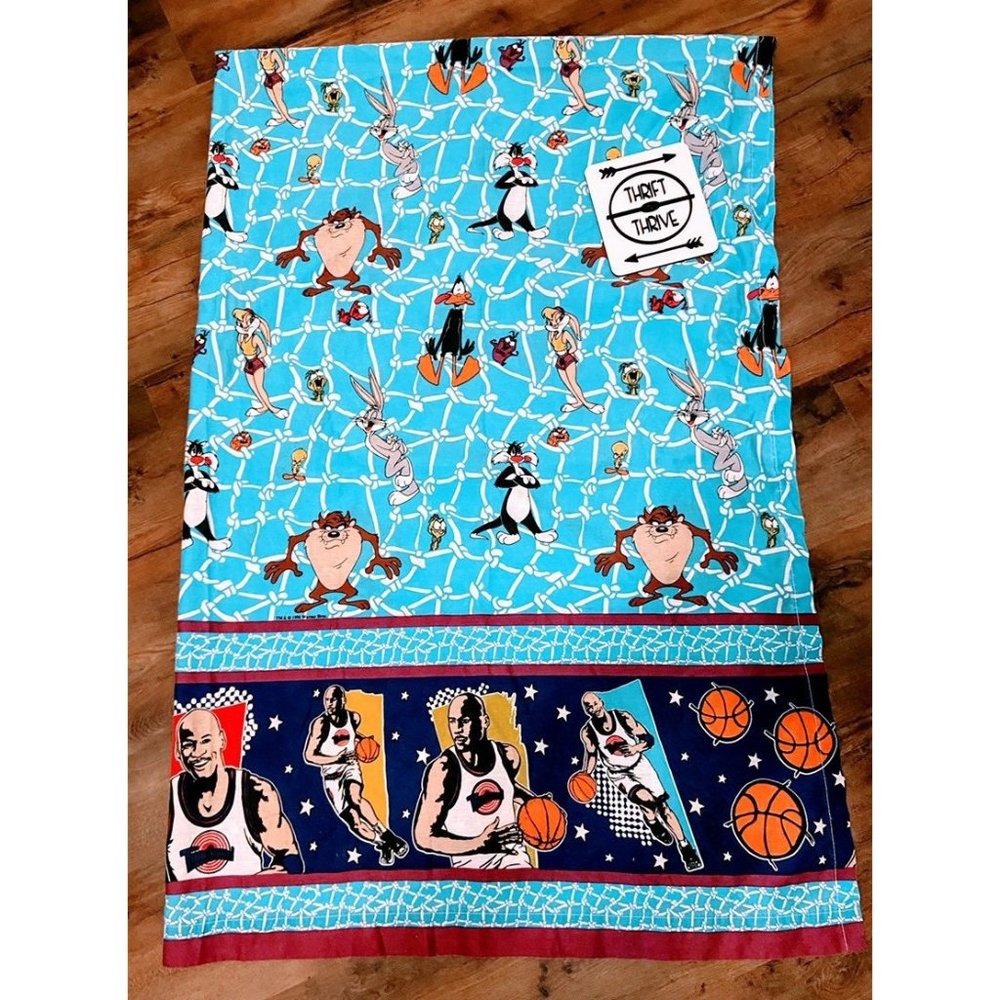 Vintage space jam bugs Michael Jordan flat sheet